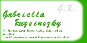 gabriella ruzsinszky business card